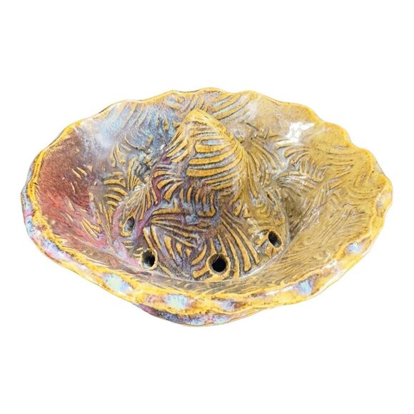 Hand Made Primitive Studio Art Pottery Pitcher With Juice Rimmer Stackable VTG - Picture 13 of 16